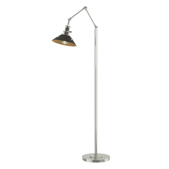 Henry Floor Lamp in Sterling with Black Accent - 242215-SKT-85-10 by Hubbardton Forge