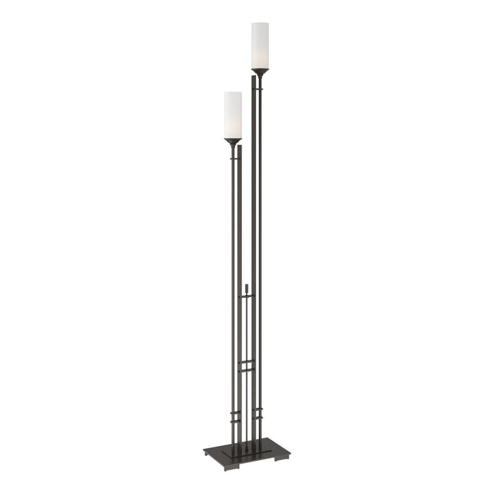 Metra Twin Tall Floor Lamp in Oil Rubbed Bronze - 248416-SKT-14-GG0073 by Hubbardton Forge