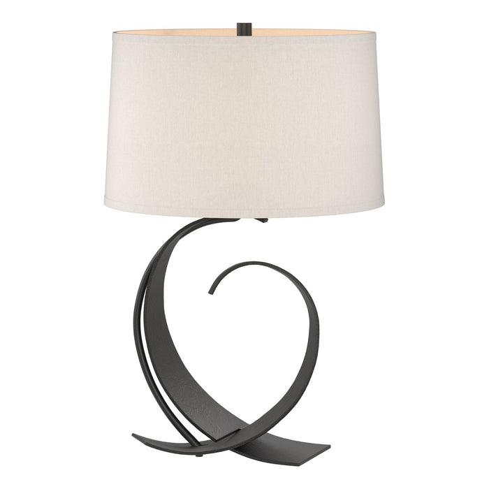 Fullered Impressions Table Lamp in Black - 272674-SKT-10-SE1494 by Hubbardton Forge