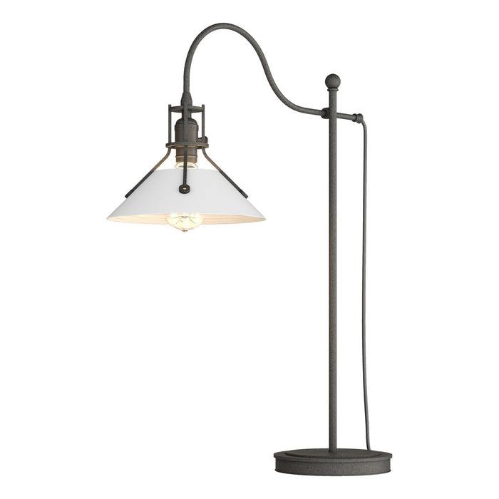 Henry Table Lamp in Natural Iron with White Accent - 272840-SKT-20-02 by Hubbardton Forge