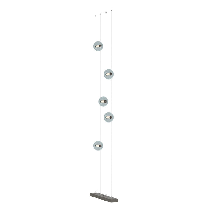 Abacus 5-Light Floor to Ceiling Plug-In LED Lamp in Dark Smoke - 289520-LED-STND-07-YL0668 by Hubbardton Forge