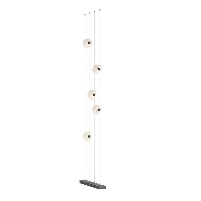 Abacus 5-Light Floor to Ceiling Plug-In LED Lamp in Oil Rubbed Bronze - 289520-LED-STND-14-GG0668 by Hubbardton Forge