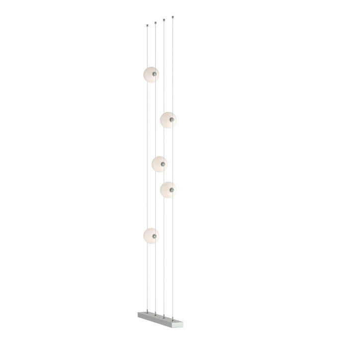 Abacus 5-Light Floor to Ceiling Plug-In LED Lamp in Vintage Platinum - 289520-LED-STND-82-GG0668 by Hubbardton Forge