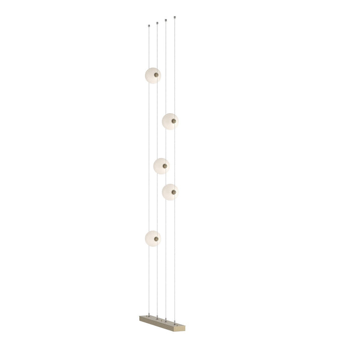 Abacus 5-Light Floor to Ceiling Plug-In LED Lamp in Soft Gold - 289520-LED-STND-84-GG0668 by Hubbardton Forge