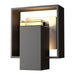 Shadow Box Small Outdoor Sconce in Coastal Oil Rubbed Bronze with Coastal Burnished Steel Accent - 302601-SKT-14-78-ZM0546 by Hubbardton Forge