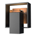 Shadow Box Small Outdoor Sconce in Coastal Black with Coastal Bronze Accent - 302601-SKT-80-75-ZM0546 by Hubbardton Forge