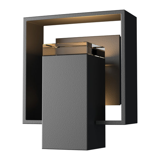 Shadow Box Small Outdoor Sconce in Coastal Black with Coastal Black Accent - 302601-SKT-80-80-ZM0546 by Hubbardton Forge