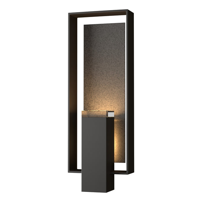 Shadow Box Large Outdoor Sconce in Coastal Oil Rubbed Bronze with Coastal Natural Iron Accent - 302605-SKT-14-20-ZM0546 by Hubbardton Forge