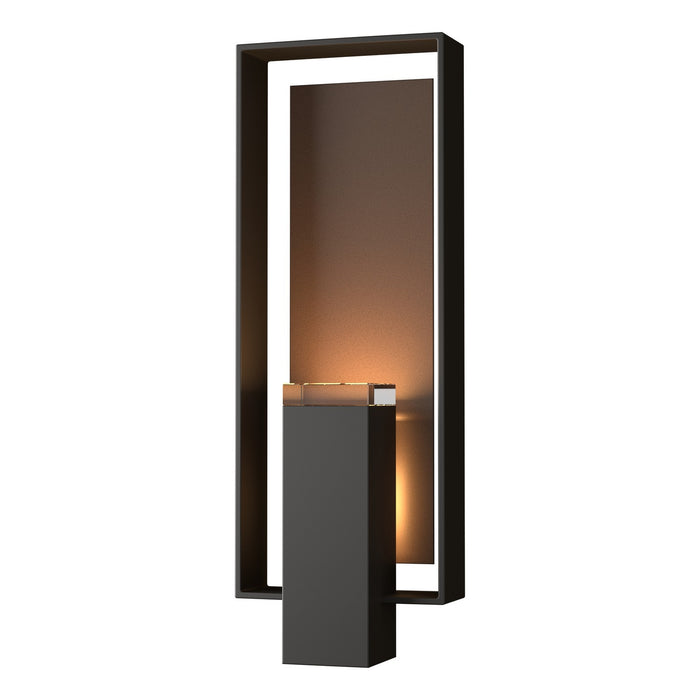 Shadow Box Large Outdoor Sconce in Coastal Oil Rubbed Bronze with Coastal Bronze Accent - 302605-SKT-14-75-ZM0546 by Hubbardton Forge