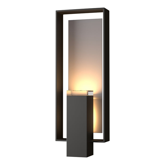 Shadow Box Large Outdoor Sconce in Coastal Oil Rubbed Bronze with Coastal Burnished Steel Accent - 302605-SKT-14-78-ZM0546 by Hubbardton Forge