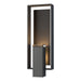 Shadow Box Large Outdoor Sconce in Coastal Natural Iron with Coastal Oil Rubbed Bronze Accent - 302605-SKT-20-14-ZM0546 by Hubbardton Forge