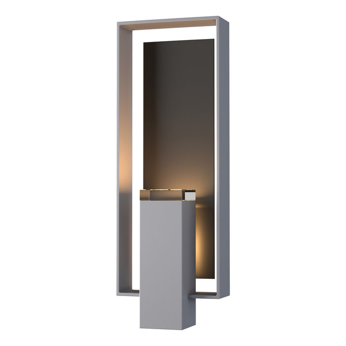 Shadow Box Large Outdoor Sconce in Coastal Burnished Steel with Coastal Oil Rubbed Bronze Accent - 302605-SKT-78-14-ZM0546 by Hubbardton Forge