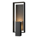 Shadow Box Large Outdoor Sconce in Coastal Black with Coastal Natural Iron Accent - 302605-SKT-80-20-ZM0546 by Hubbardton Forge