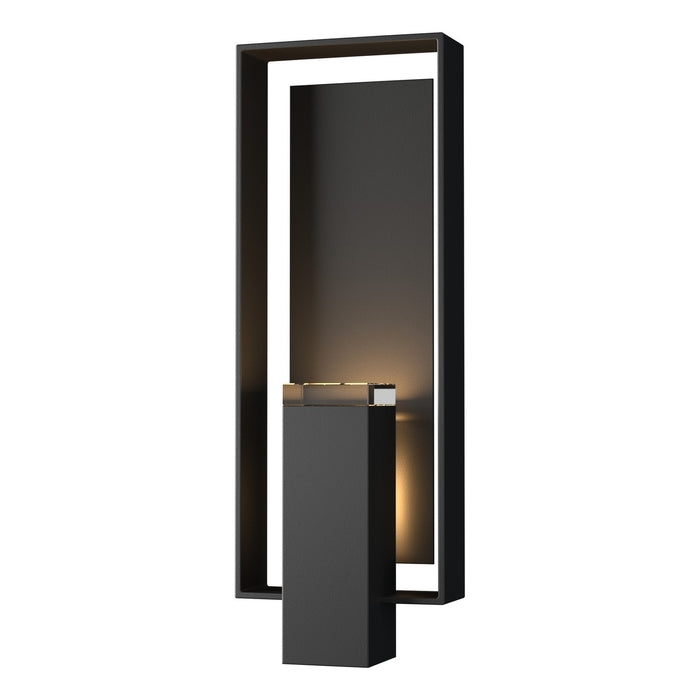 Shadow Box Large Outdoor Sconce in Coastal Black with Coastal Black Accent - 302605-SKT-80-80-ZM0546 by Hubbardton Forge