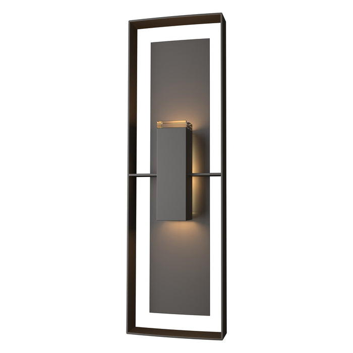 Shadow Box Tall Outdoor Sconce in Coastal Oil Rubbed Bronze with Coastal Oil Rubbed Bronze Accent - 302607-SKT-14-14-ZM0546 by Hubbardton Forge