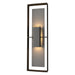 Shadow Box Tall Outdoor Sconce in Coastal Oil Rubbed Bronze with Coastal Natural Iron Accent - 302607-SKT-14-20-ZM0546 by Hubbardton Forge