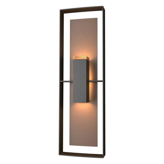 Shadow Box Tall Outdoor Sconce in Coastal Oil Rubbed Bronze with Coastal Bronze Accent - 302607-SKT-14-75-ZM0546 by Hubbardton Forge