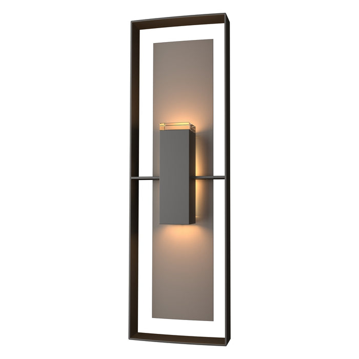 Shadow Box Tall Outdoor Sconce in Coastal Oil Rubbed Bronze with Coastal Dark Smoke Accent - 302607-SKT-14-77-ZM0546 by Hubbardton Forge