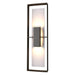 Shadow Box Tall Outdoor Sconce in Coastal Oil Rubbed Bronze with Coastal Burnished Steel Accent - 302607-SKT-14-78-ZM0546 by Hubbardton Forge