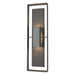 Shadow Box Tall Outdoor Sconce in Coastal Natural Iron with Coastal Oil Rubbed Bronze Accent - 302607-SKT-20-14-ZM0546 by Hubbardton Forge