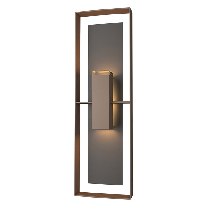 Shadow Box Tall Outdoor Sconce in Coastal Bronze with Coastal Oil Rubbed Bronze Accent - 302607-SKT-75-14-ZM0546 by Hubbardton Forge