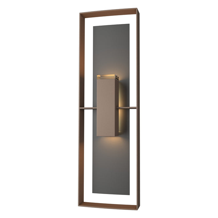 Shadow Box Tall Outdoor Sconce in Coastal Bronze with Coastal Black Accent - 302607-SKT-75-80-ZM0546 by Hubbardton Forge