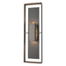 Shadow Box Tall Outdoor Sconce in Coastal Dark Smoke with Coastal Black Accent - 302607-SKT-77-80-ZM0546 by Hubbardton Forge