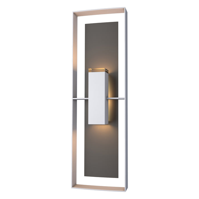 Shadow Box Tall Outdoor Sconce in Coastal Burnished Steel with Coastal Oil Rubbed Bronze Accent - 302607-SKT-78-14-ZM0546 by Hubbardton Forge