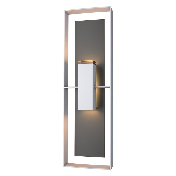 Shadow Box Tall Outdoor Sconce in Coastal Burnished Steel with Coastal Black Accent - 302607-SKT-78-80-ZM0546 by Hubbardton Forge