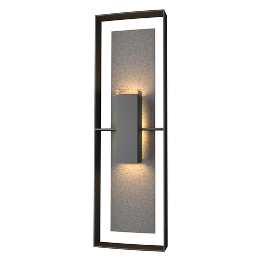 Shadow Box Tall Outdoor Sconce in Coastal Black with Coastal Natural Iron Accent - 302607-SKT-80-20-ZM0546 by Hubbardton Forge