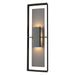 Shadow Box Tall Outdoor Sconce in Coastal Black with Coastal Natural Iron Accent - 302607-SKT-80-20-ZM0546 by Hubbardton Forge