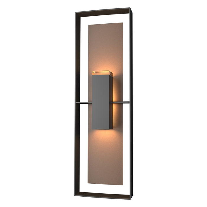 Shadow Box Tall Outdoor Sconce in Coastal Black with Coastal Bronze Accent - 302607-SKT-80-75-ZM0546 by Hubbardton Forge