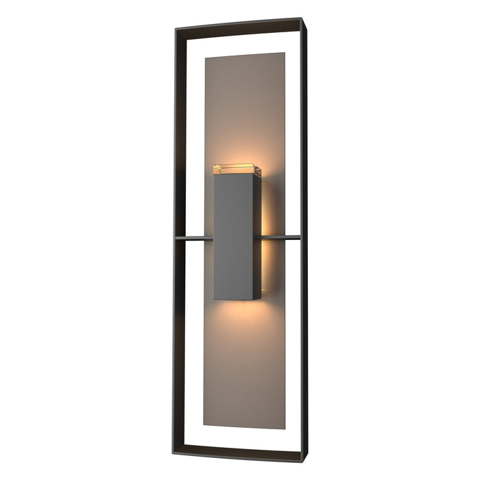 Shadow Box Tall Outdoor Sconce in Coastal Black with Coastal Dark Smoke Accent - 302607-SKT-80-77-ZM0546 by Hubbardton Forge