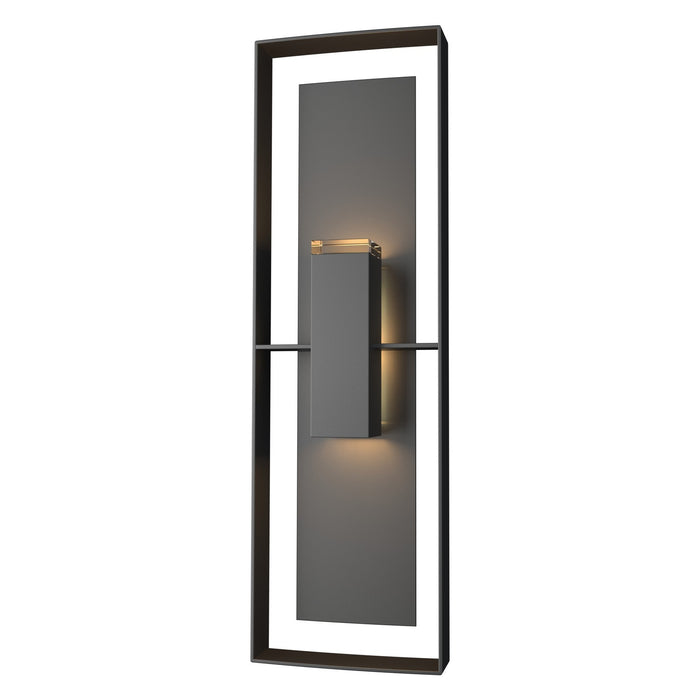 Shadow Box Tall Outdoor Sconce in Coastal Black with Coastal Black Accent - 302607-SKT-80-80-ZM0546 by Hubbardton Forge