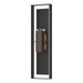 Shadow Box Extra Tall Sconce in Coastal Oil Rubbed Bronze with Coastal Black Accent - 302608-SKT-14-80-ZM0736 by Hubbardton Forge