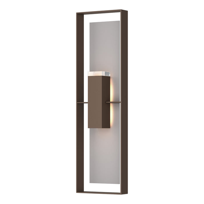 Shadow Box Extra Tall Sconce in Coastal Bronze with Coastal Burnished Steel Accent - 302608-SKT-75-78-ZM0736 by Hubbardton Forge