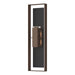 Shadow Box Extra Tall Sconce in Coastal Bronze with Coastal Black Accent - 302608-SKT-75-80-ZM0736 by Hubbardton Forge