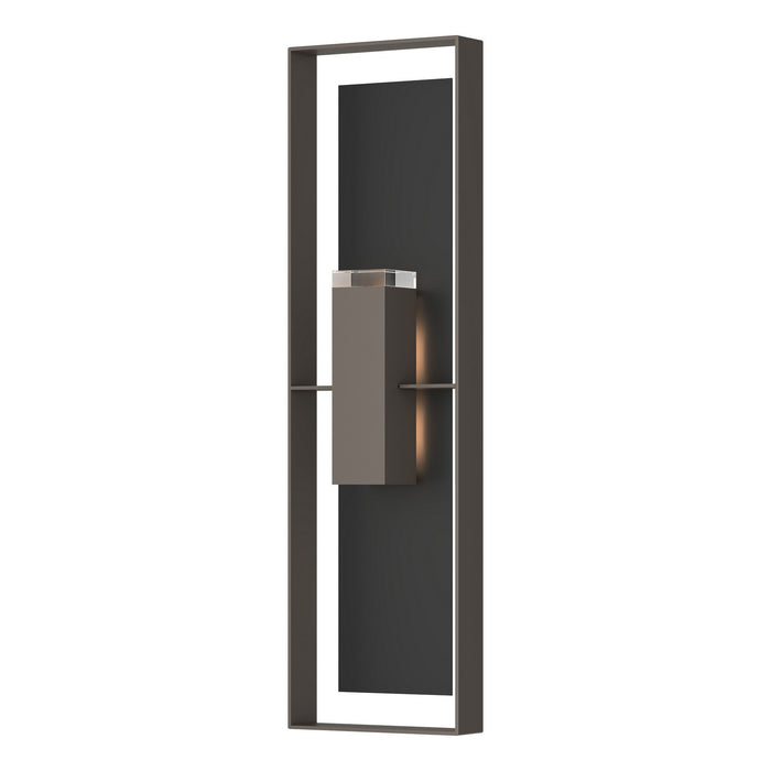 Shadow Box Extra Tall Sconce in Coastal Dark Smoke with Coastal Black Accent - 302608-SKT-77-80-ZM0736 by Hubbardton Forge