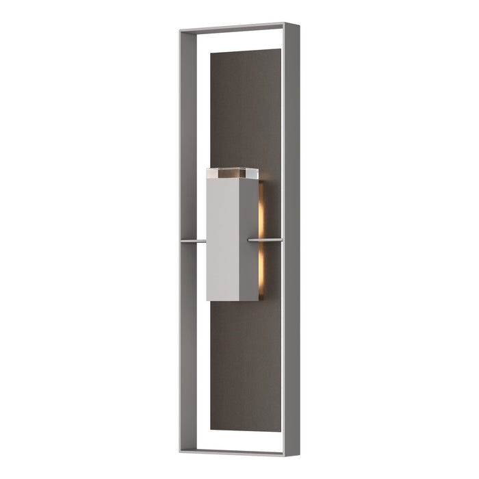 Shadow Box Extra Tall Sconce in Coastal Burnished Steel with Coastal Oil Rubbed Bronze Accent - 302608-SKT-78-14-ZM0736 by Hubbardton Forge