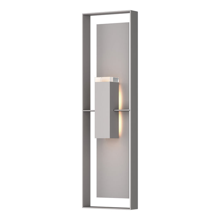 Shadow Box Extra Tall Sconce in Coastal Burnished Steel with Coastal Burnished Steel Accent - 302608-SKT-78-78-ZM0736 by Hubbardton Forge