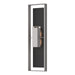 Shadow Box Extra Tall Sconce in Coastal Burnished Steel with Coastal Black Accent - 302608-SKT-78-80-ZM0736 by Hubbardton Forge