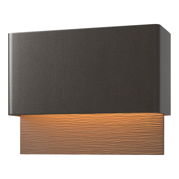 Stratum Dark Sky Friendly LED Outdoor Sconce in Coastal Oil Rubbed Bronze with Coastal Bronze Accent - 302630-LED-14-75 by Hubbardton Forge