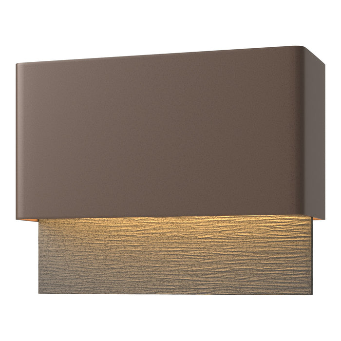 Stratum Dark Sky Friendly LED Outdoor Sconce in Coastal Bronze with Coastal Natural Iron Accent - 302630-LED-75-20 by Hubbardton Forge