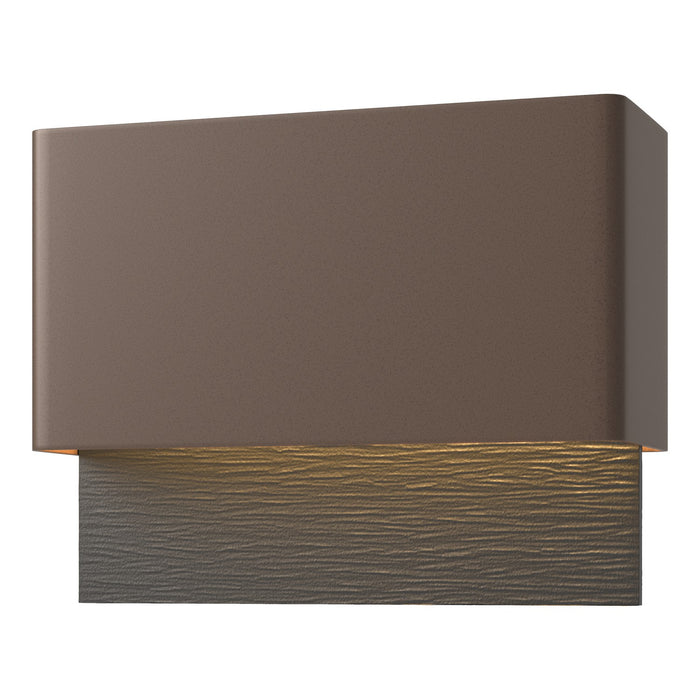 Stratum Dark Sky Friendly LED Outdoor Sconce in Coastal Bronze with Coastal Black Accent - 302630-LED-75-80 by Hubbardton Forge