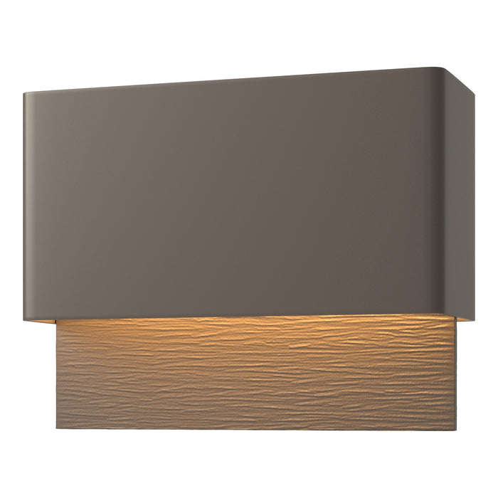 Stratum Dark Sky Friendly LED Outdoor Sconce in Coastal Dark Smoke with Coastal Dark Smoke Accent - 302630-LED-77-77 by Hubbardton Forge