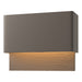 Stratum Dark Sky Friendly LED Outdoor Sconce in Coastal Dark Smoke with Coastal Dark Smoke Accent - 302630-LED-77-77 by Hubbardton Forge