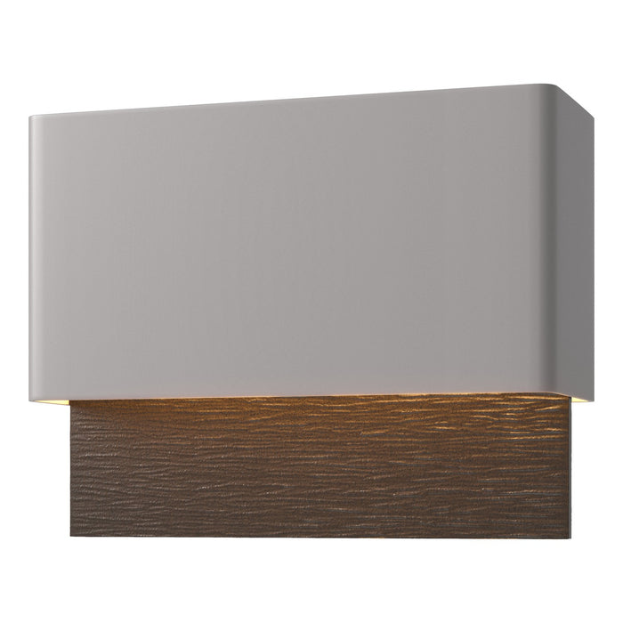 Stratum Dark Sky Friendly LED Outdoor Sconce in Coastal Burnished Steel with Coastal Oil Rubbed Bronze Accent - 302630-LED-78-14 by Hubbardton Forge