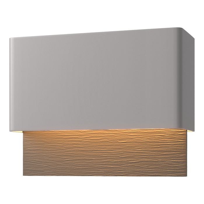 Stratum Dark Sky Friendly LED Outdoor Sconce in Coastal Burnished Steel with Coastal Dark Smoke Accent - 302630-LED-78-77 by Hubbardton Forge