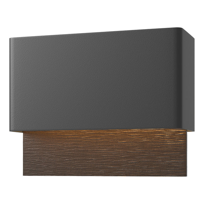 Stratum Dark Sky Friendly LED Outdoor Sconce in Coastal Black with Coastal Oil Rubbed Bronze Accent - 302630-LED-80-14 by Hubbardton Forge