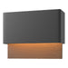 Stratum Dark Sky Friendly LED Outdoor Sconce in Coastal Black with Coastal Bronze Accent - 302630-LED-80-75 by Hubbardton Forge